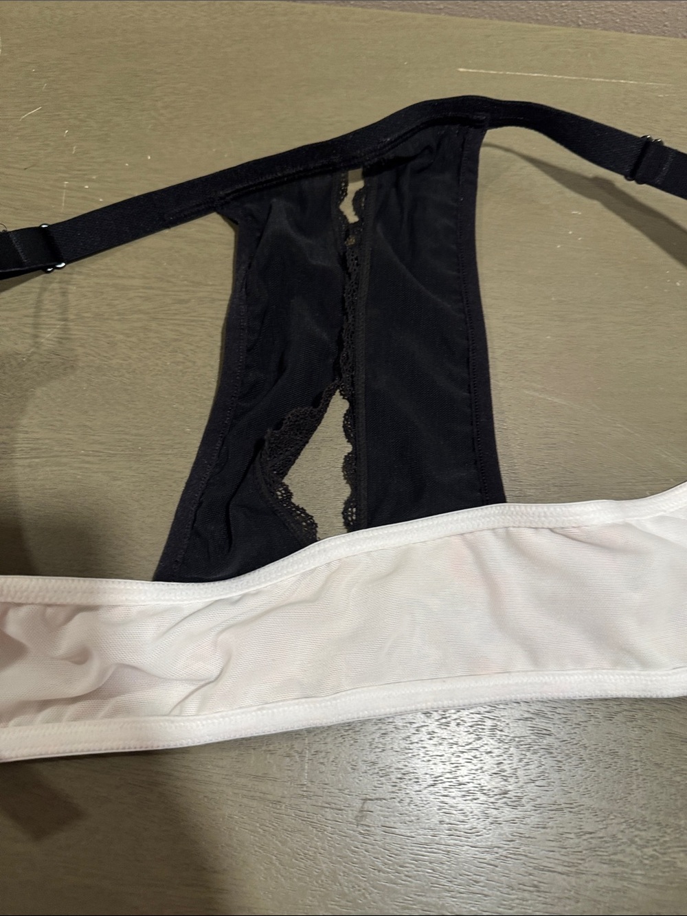 Cacique Orange Floral Padded Bra with Black Racerback size 42C - Picture 4 of 8